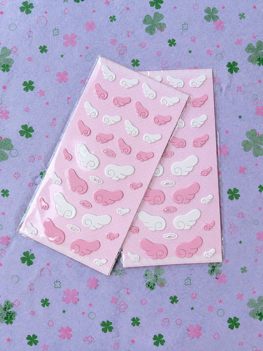 3d angel wings sticker sheet