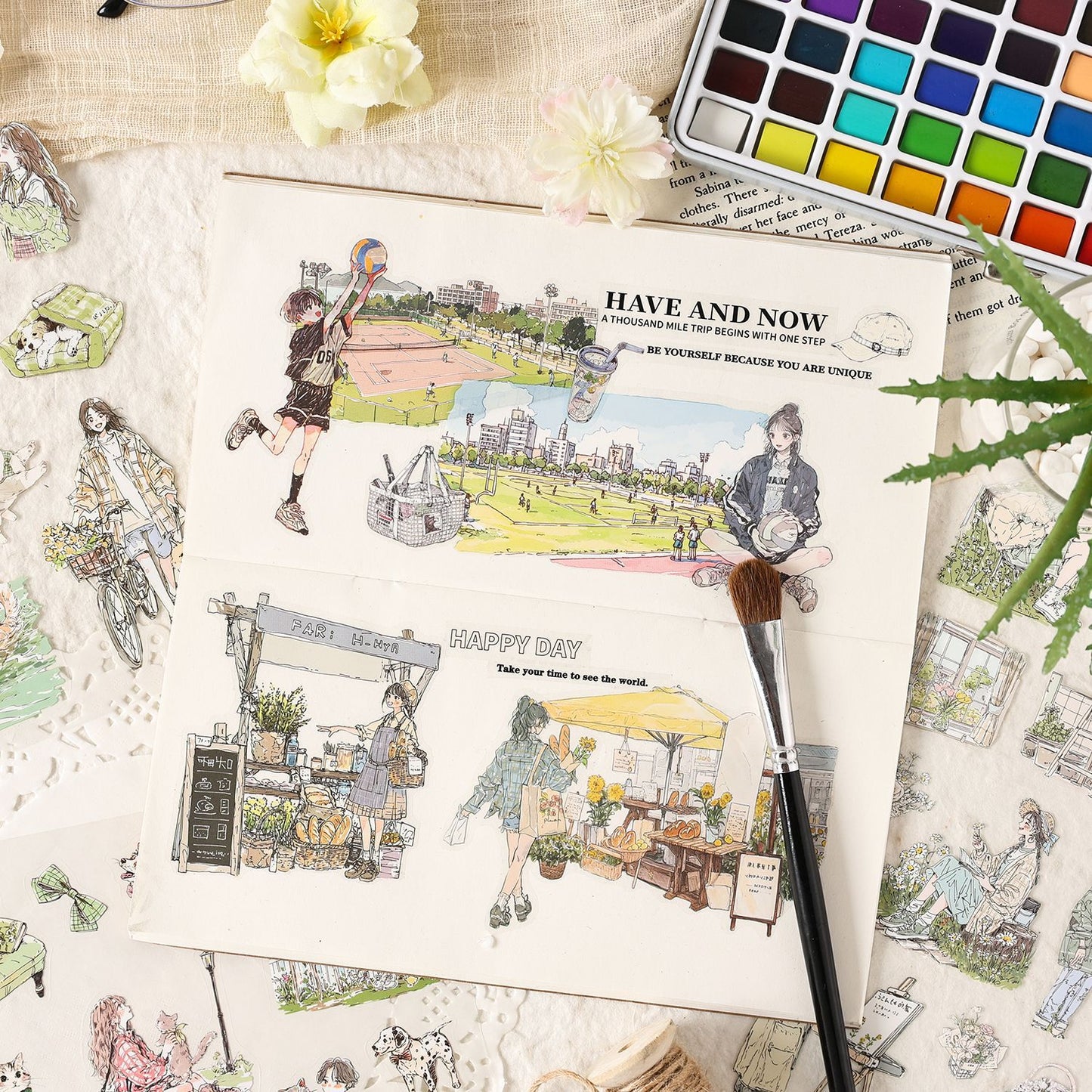 Girl Daily Life Sticker book