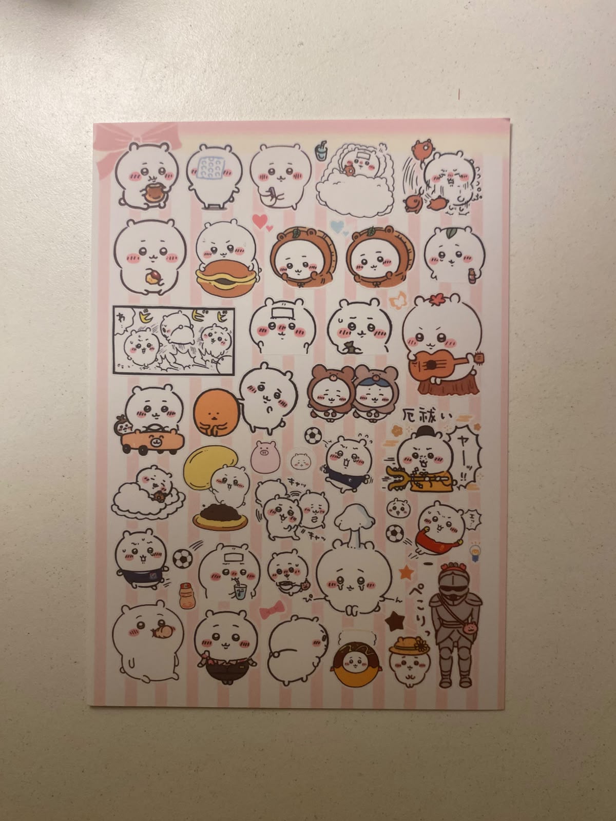 Chiikawa sticker sheets-1 sheet  (A6 size)