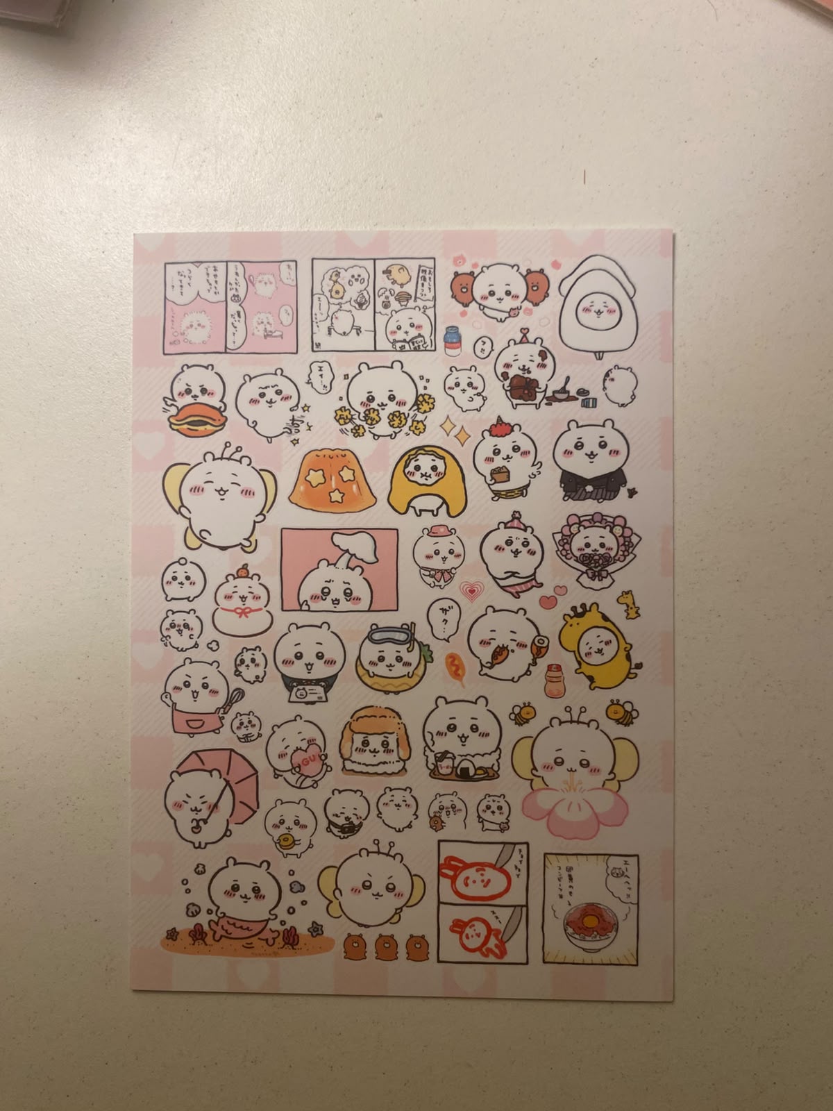 Chiikawa sticker sheets-1 sheet  (A6 size)