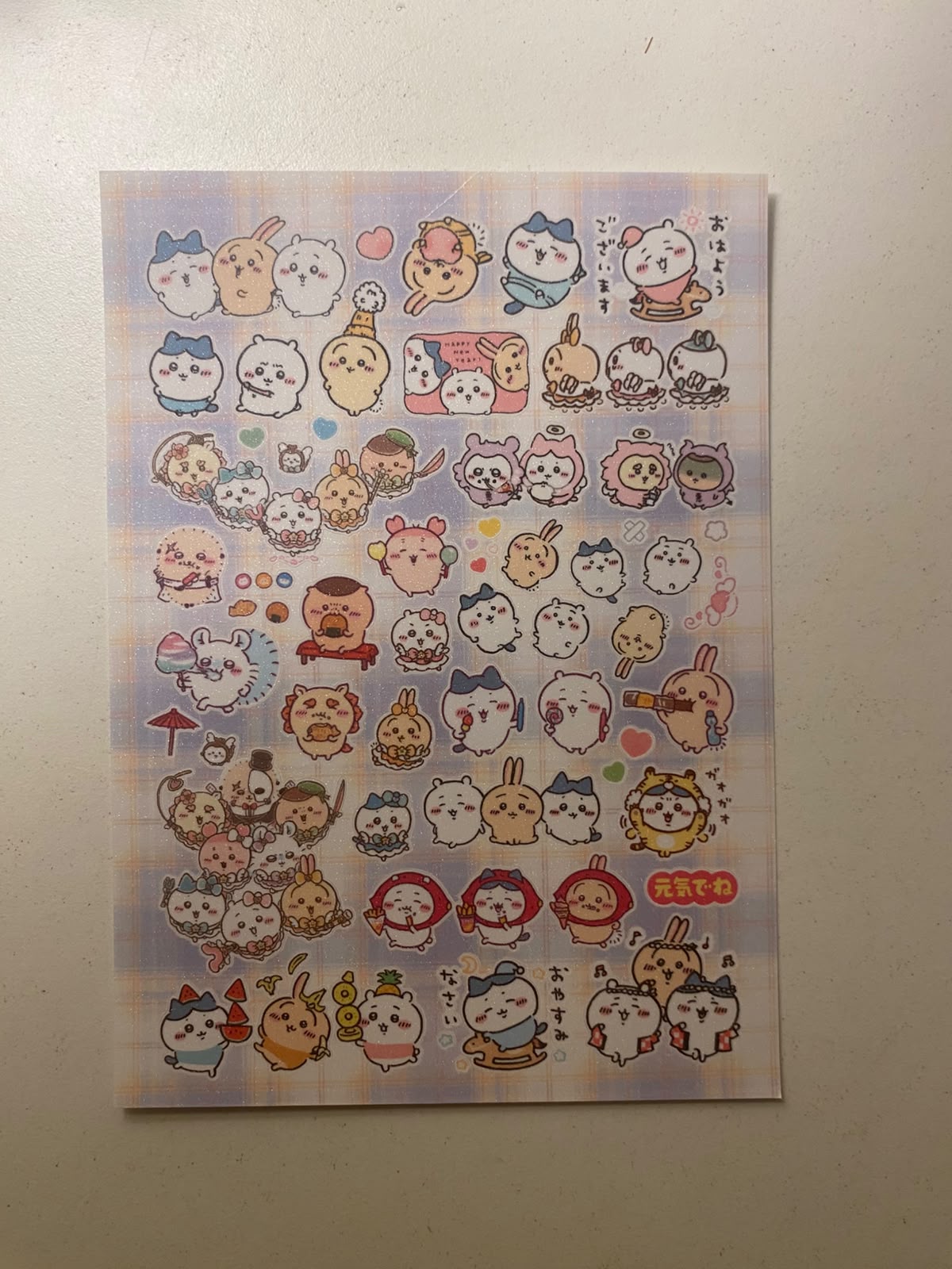 Chiikawa sticker sheets-1 sheet  (A6 size)