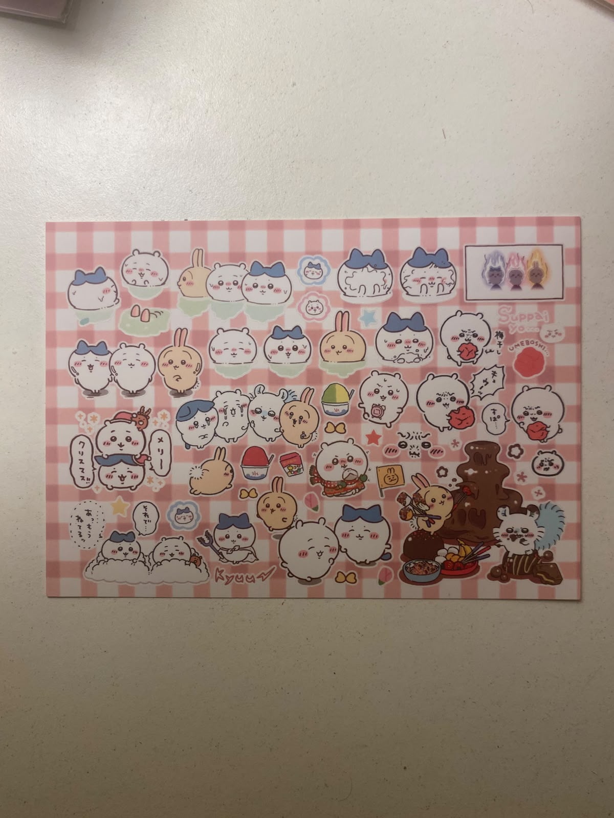 Chiikawa sticker sheets-1 sheet  (A6 size)