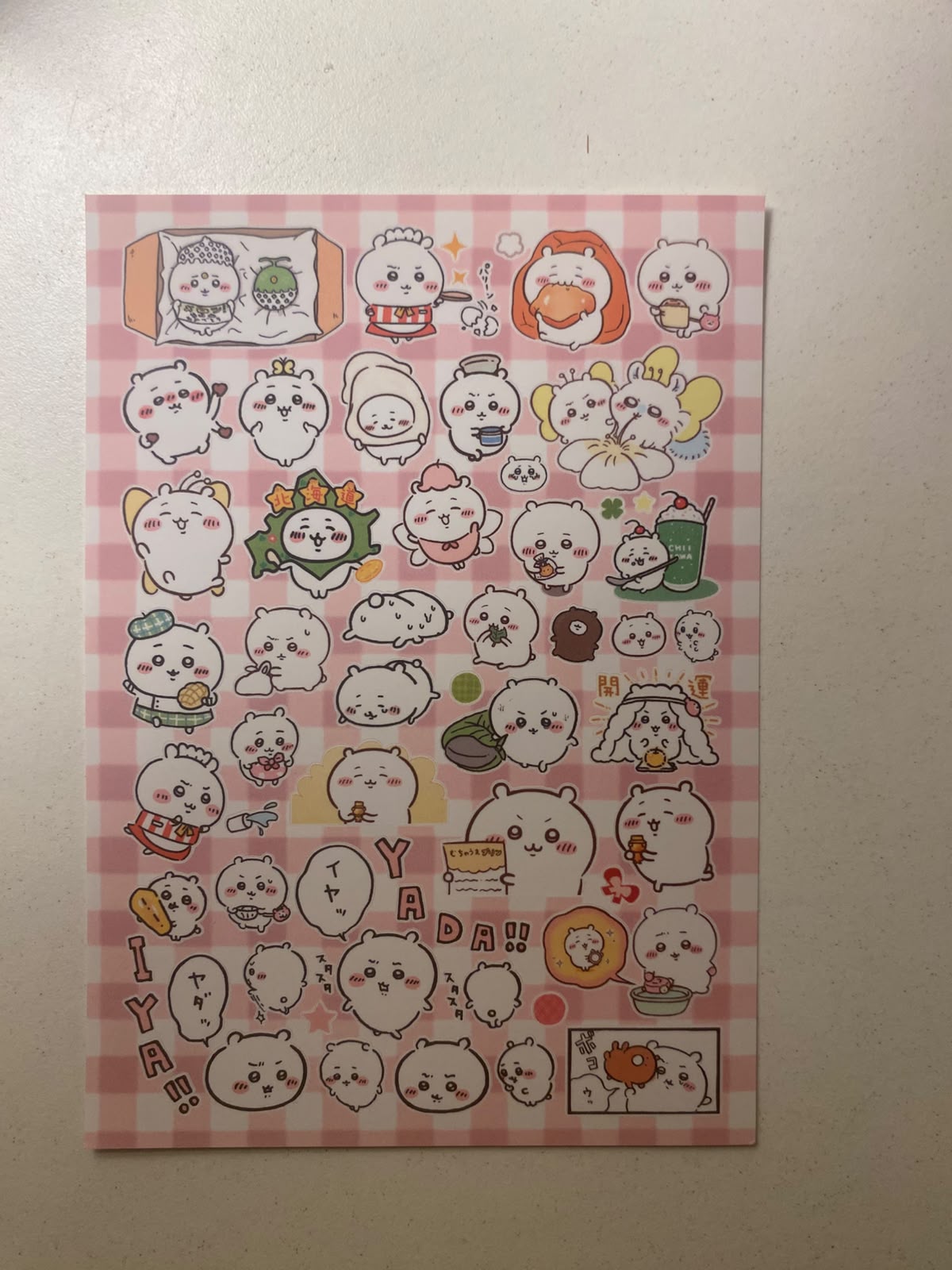 Chiikawa sticker sheets-1 sheet  (A6 size)