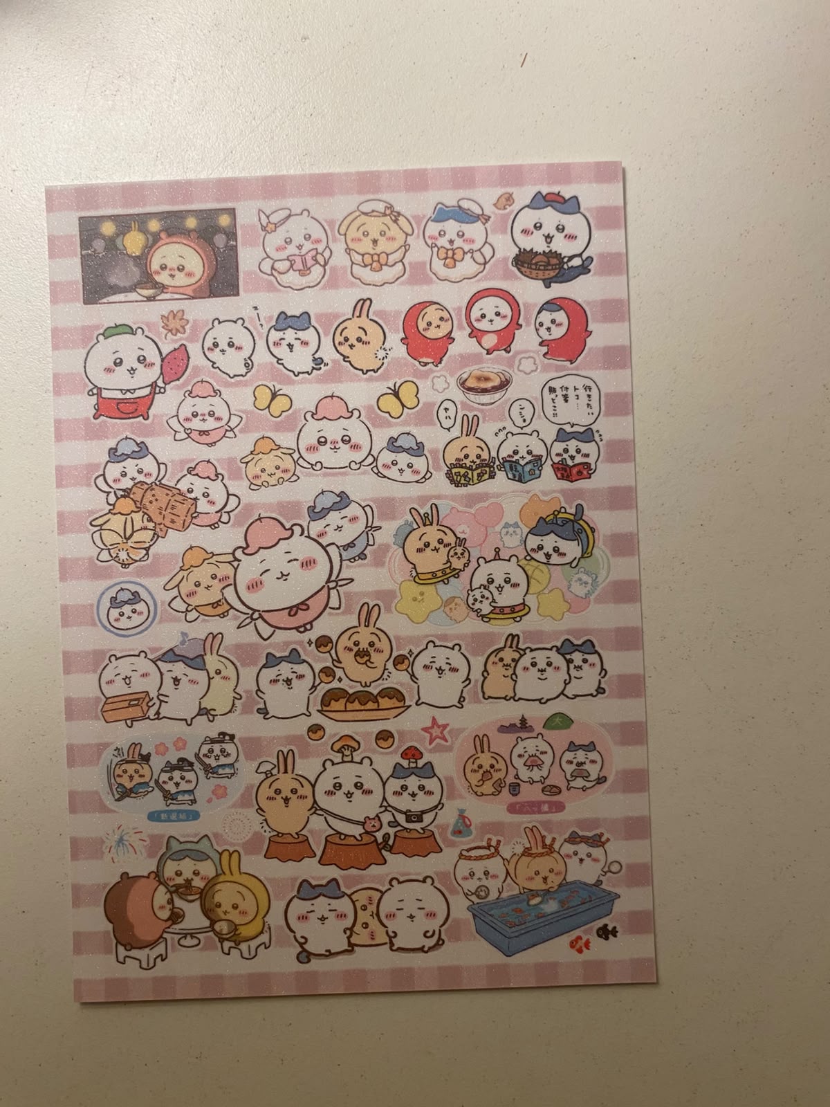 Chiikawa sticker sheets-1 sheet  (A6 size)