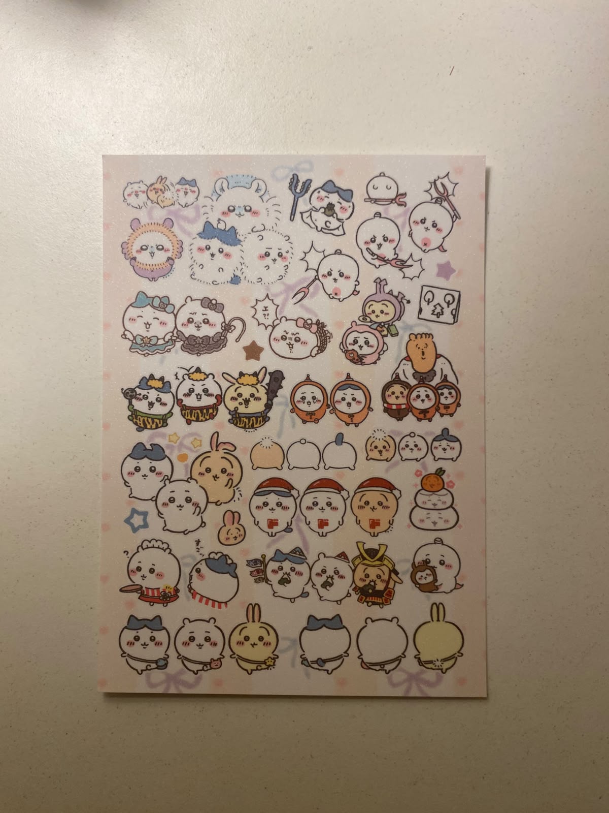 Chiikawa sticker sheets-1 sheet  (A6 size)