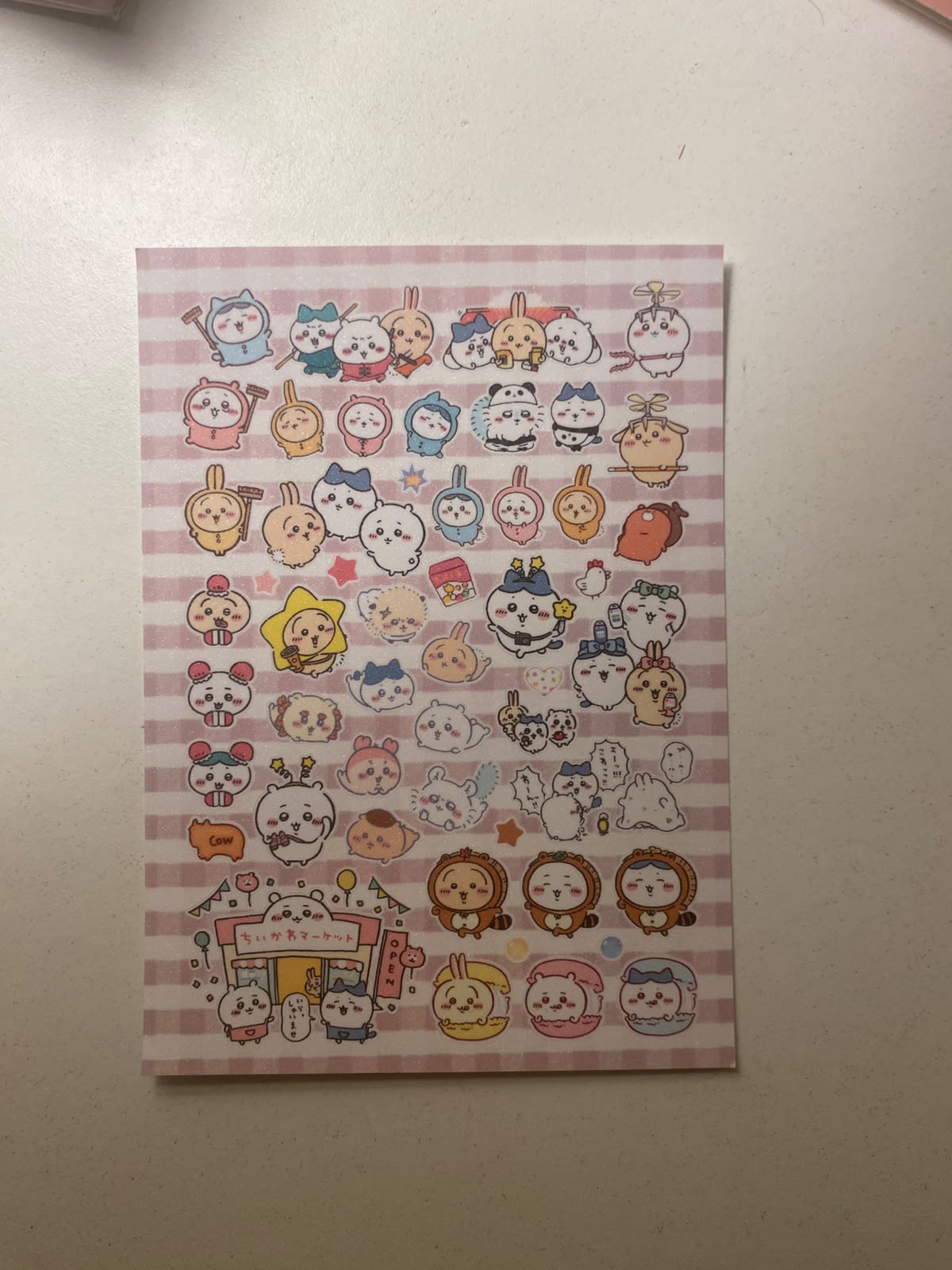 Chiikawa sticker sheets-1 sheet  (A6 size)