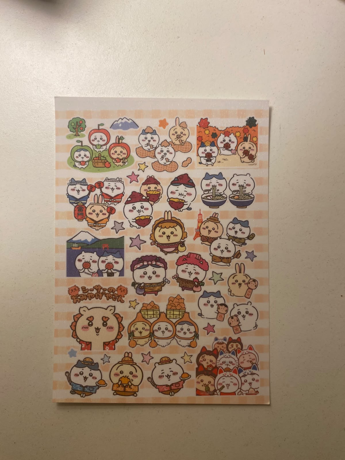 Chiikawa sticker sheets-1 sheet  (A6 size)