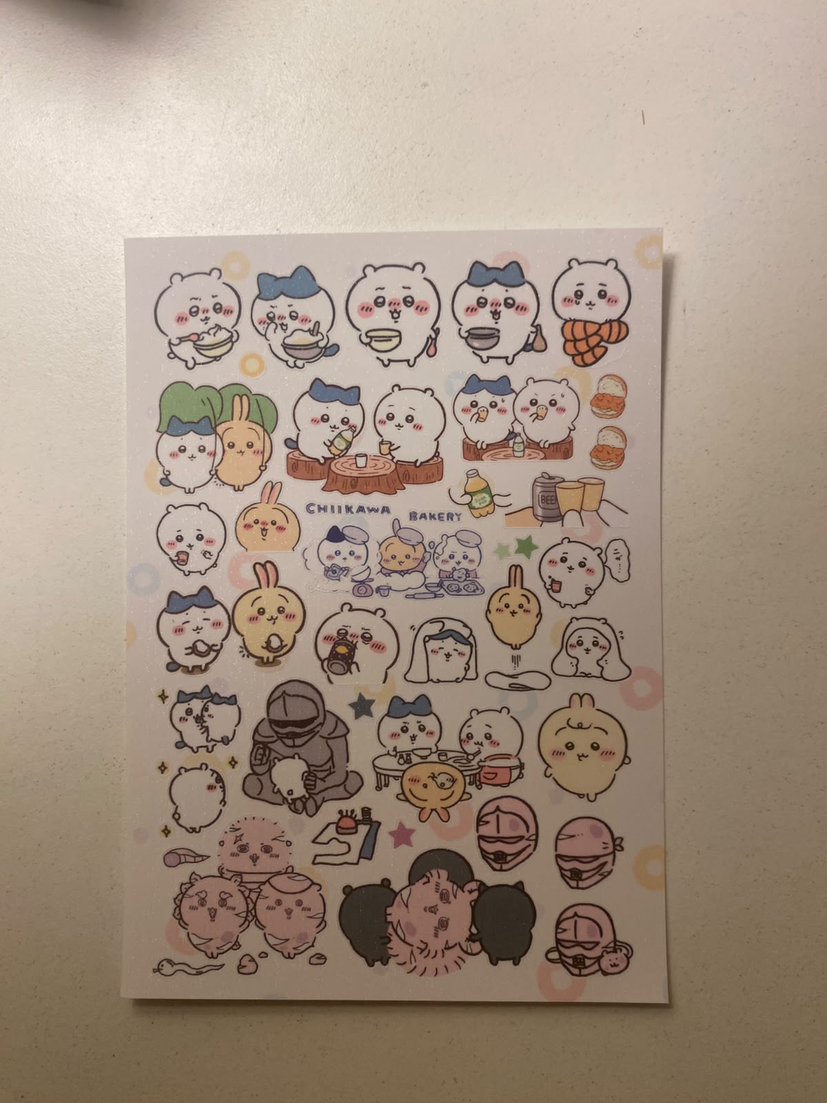 Chiikawa sticker sheets-1 sheet  (A6 size)