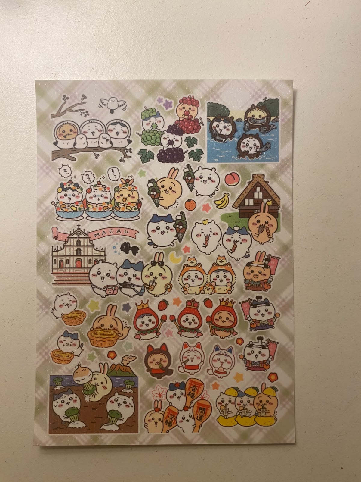 Chiikawa sticker sheets-1 sheet  (A6 size)