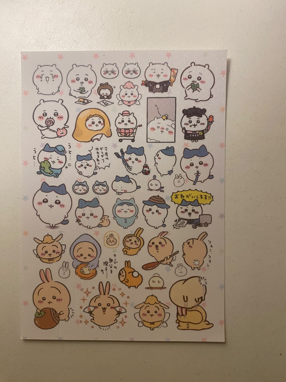 Chiikawa sticker sheets-1 sheet  (A6 size)