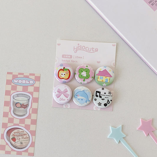Cabin and Four leaf clover Badges