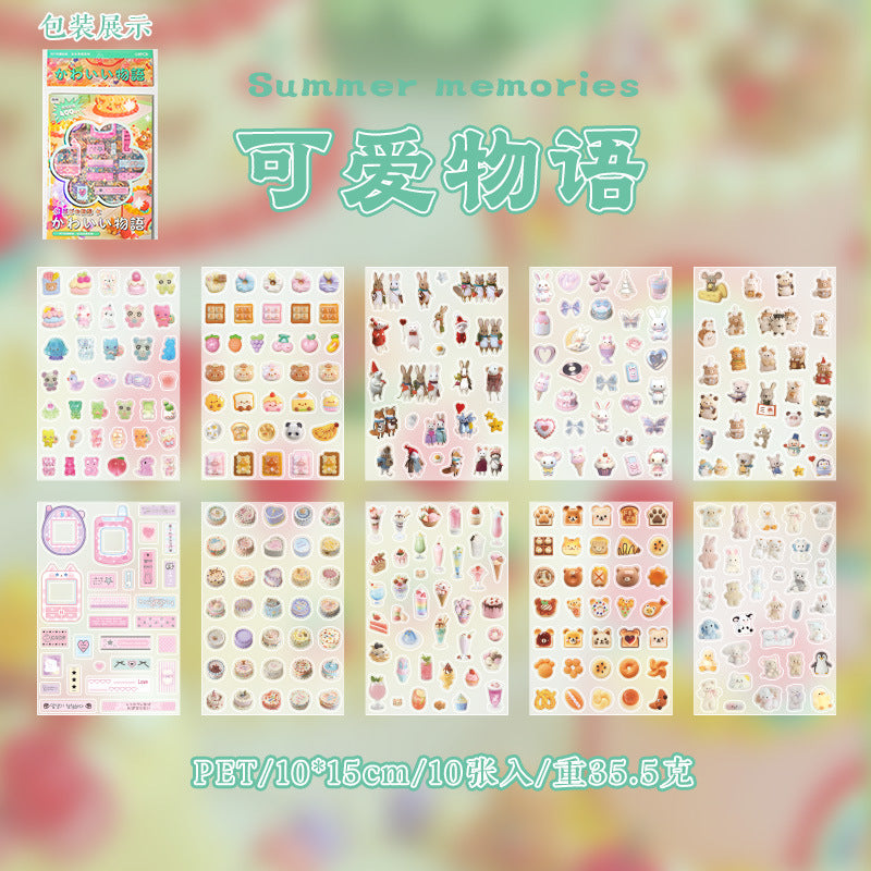 Dessert sticker sheet set