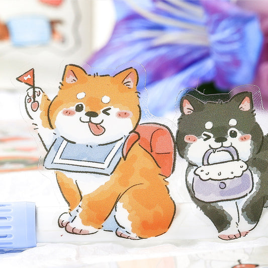 Dog Family journal stickers