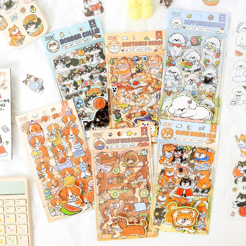 Dog Family journal stickers