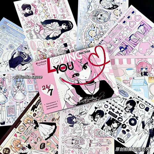 Electronic lone sticker book