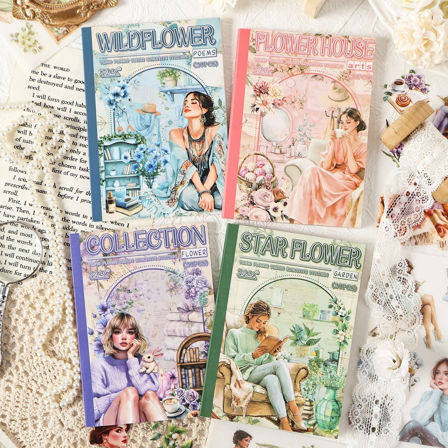 Flower Girl Journal Stickers