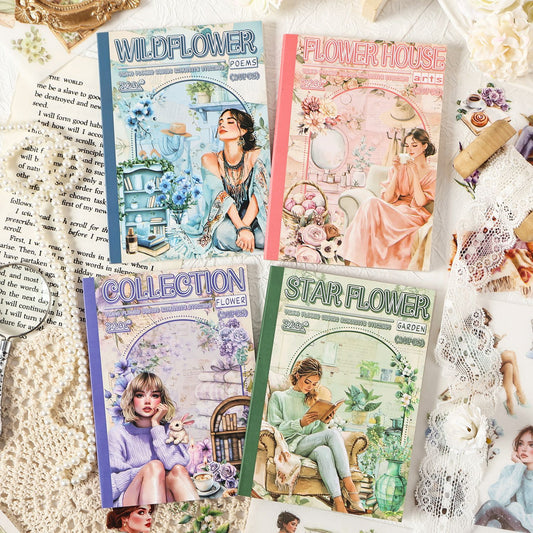 Flower Girl Journal Stickers