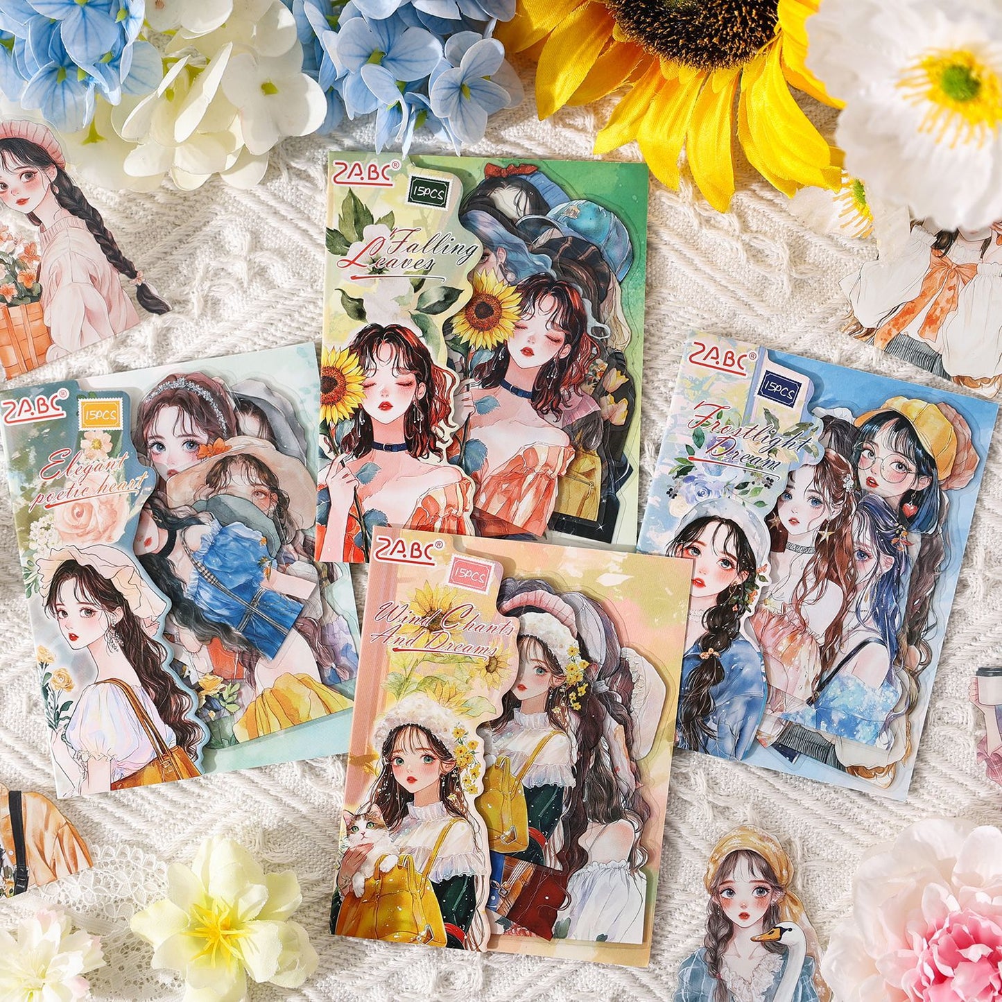 Autumn Girl journal stickers