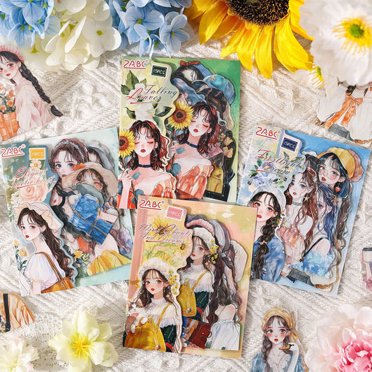 Autumn Girl journal stickers
