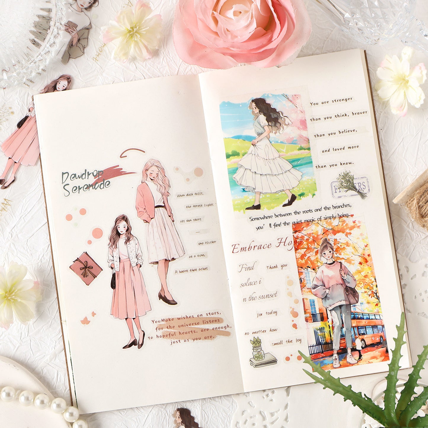 Dream Girl Journal stickers