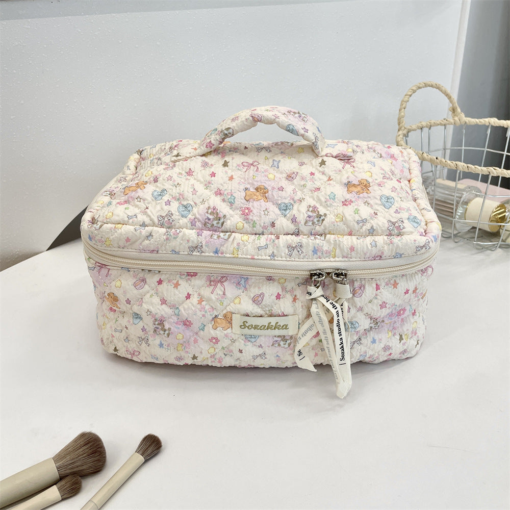 Korean Aesthetic Makeup Pouch – Cute Pinteresty Cosmetic Bag for Travel & Daily Use