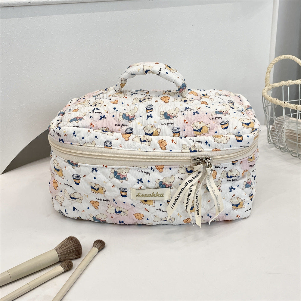 Korean Aesthetic Makeup Pouch – Cute Pinteresty Cosmetic Bag for Travel & Daily Use