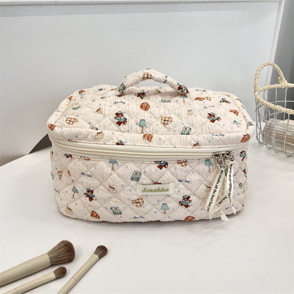 Korean Aesthetic Makeup Pouch – Cute Pinteresty Cosmetic Bag for Travel & Daily Use