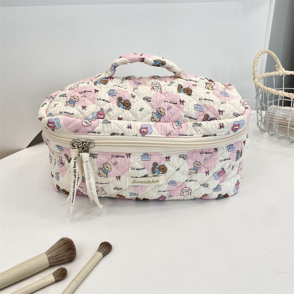 Korean Aesthetic Makeup Pouch – Cute Pinteresty Cosmetic Bag for Travel & Daily Use