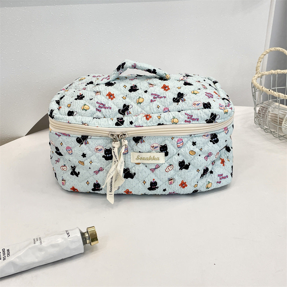 Korean Aesthetic Makeup Pouch – Cute Pinteresty Cosmetic Bag for Travel & Daily Use