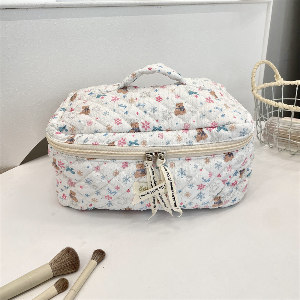 Korean Aesthetic Makeup Pouch – Cute Pinteresty Cosmetic Bag for Travel & Daily Use