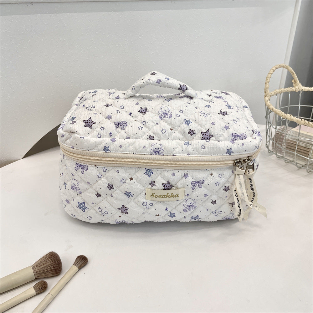 Korean Aesthetic Makeup Pouch – Cute Pinteresty Cosmetic Bag for Travel & Daily Use