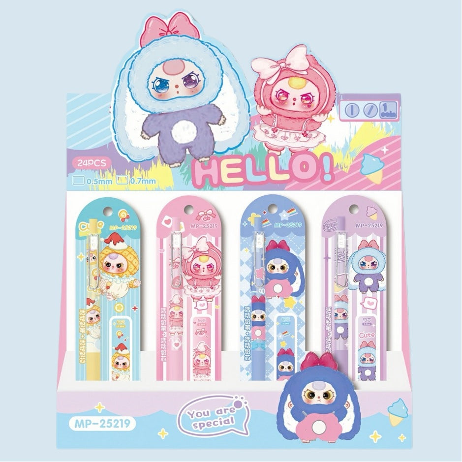 Cartoon mechanical pencils with led box