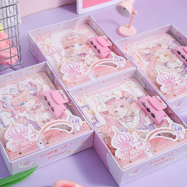 Cute Aesthetic Password Lock Diary