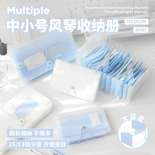 Plan with sticker storage shell