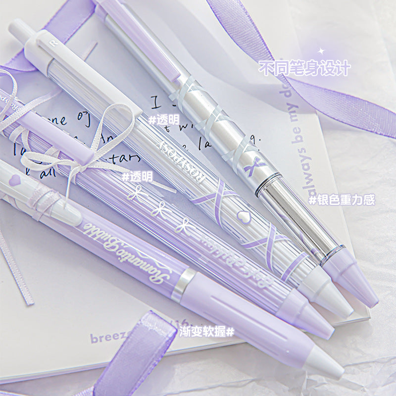 RosyPosy soft set Ballet ribbon strap gel pen