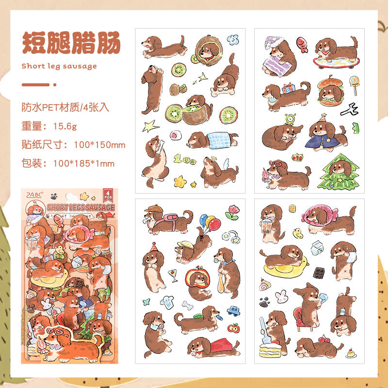 Dog Family journal stickers