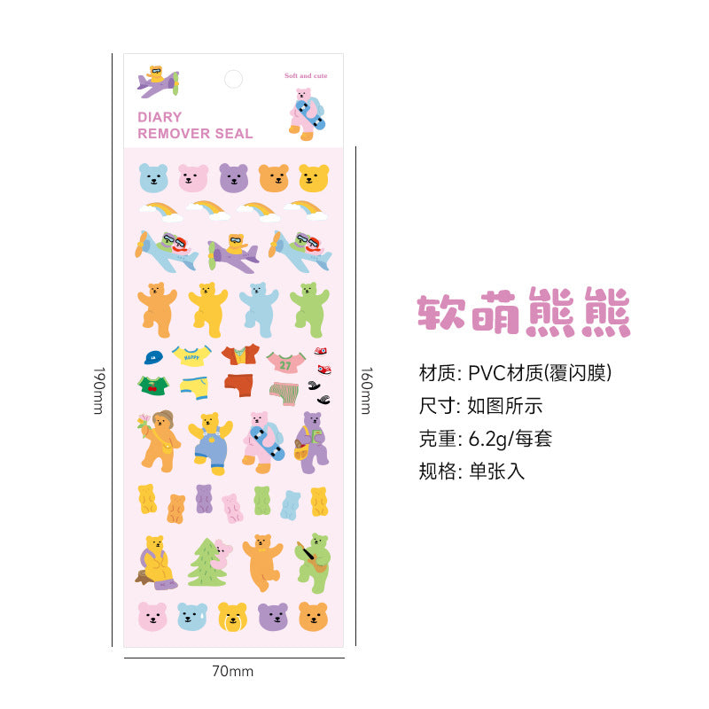 Soft Bear-Sticker sheet
