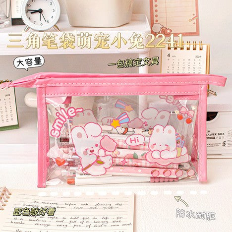 Kawaii Transparent Animal Pencil Pouch
