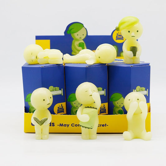 Smiski- Glow in dark bed series blind box(Dupe)